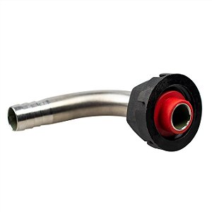 Espigão curvo 10mm inox com porca plástica