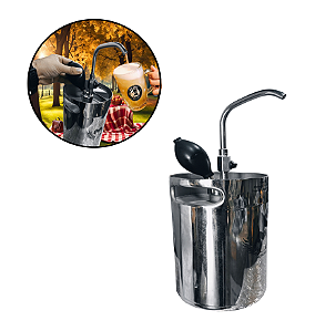 Growler 3 litros inox com extratora manual