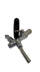Tampa growler em inox c/ torneira Italiana s/ reguladora, saída para DMFIT 7/16-20