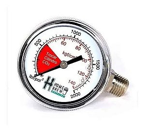 Manômetro de Baixa para Reguladoras de CO2 Chope