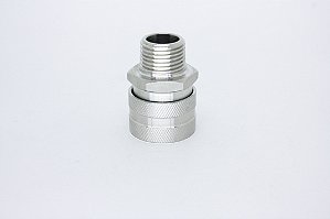 Engate rápido fêmea de 1/2" em inox 304 com macho de 1/2" MNPT