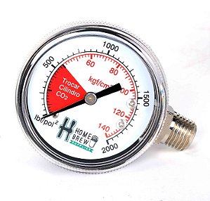 Manômetro de Alta para Reguladoras de CO2 Chope