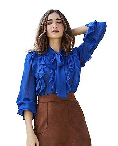 Camisa Chiffon Babados