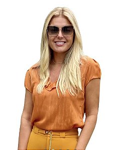 Blusa Gola Babado e Brilho