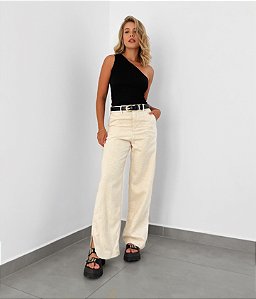 Calça wide Linho