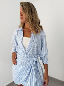 Conjunto listrado Camisa+shorts saia