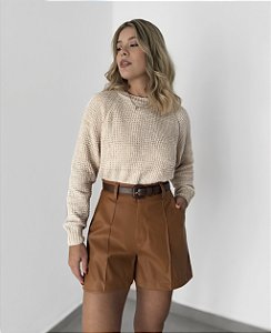 Shorts couro eco