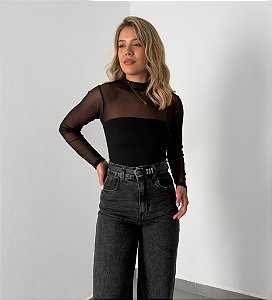 Body Tule liso e estampados