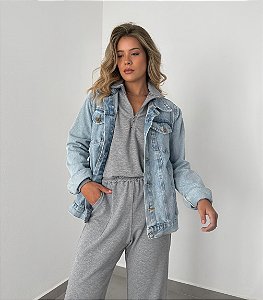 Jaqueta Jeans Over Retrô
