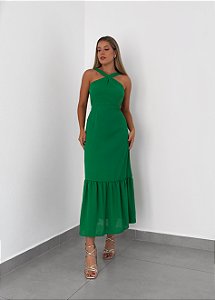 Vestido Mídi Crepe Seda