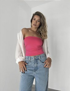 Tube top alongado Pink