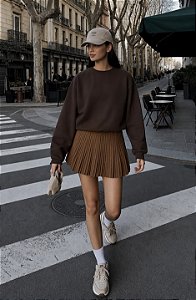 Saia shorts plissada