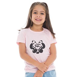 T-Shirt verão infantil menina Rosa Bebê Minnie