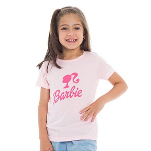 T-Shirt verão infantil menina Rosa Bebê Barbie