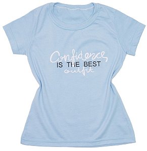 T-Shirt verão Feminina Adulta camiseta Azul bebê Confidencies
