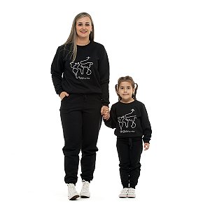 Conjunto Moletom Inverno  Mãe e Filha Wor'd is Mine