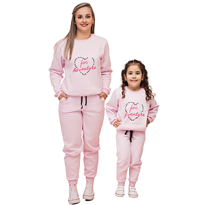 Conjunto Moletom Inverno  Mãe e Filha For Adventure