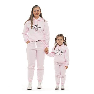 Conjunto Moletom Inverno C/Capuz  Mãe e Filha Inspire