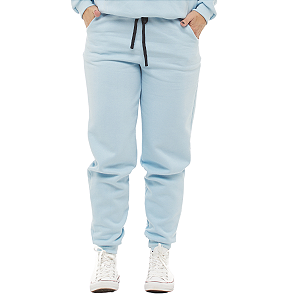 Calça Grossa De Moletom Feminina Adulta Pelúciada Quentinha Na Cor Azul