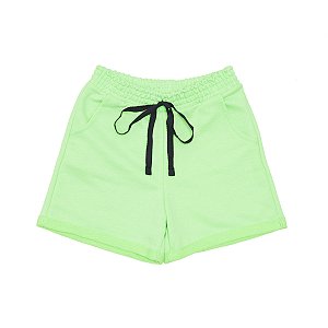 Shorts Bolso Lateral Feminino Adulto Verde Neon