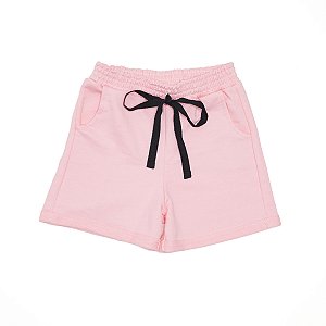 Shorts Bolso Lateral Feminino Adulto Rosa Bebê