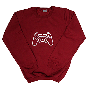 Casaco Peluciado Quentinho  Para Meninos Cor Bordô Video Game