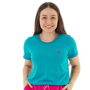 T-Shirt verão Feminina Adulta camiseta Azul Piscina motherly bordada P ao G3
