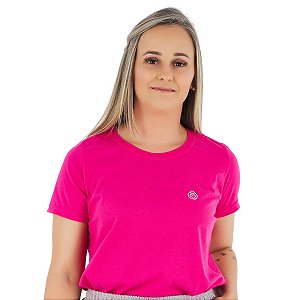 T-Shirt verão Feminina Adulta camiseta rosa pink motherly bordada P ao G3