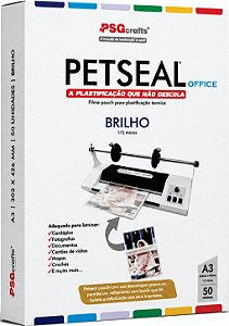 Petseal A3 - Plastificação Premium 303mm x 426mm (175 micras)