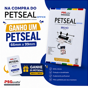 PETSEAL OFFICE – A4 125 mic | Filme para Plastificação Térmica – Brilho