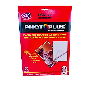 Papel Fotográfico Adesivo 135g – A4 – 25 folhas