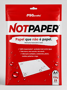Papel Sintético Notpaper ,laser 120g A4 25 folhas psgcrafts