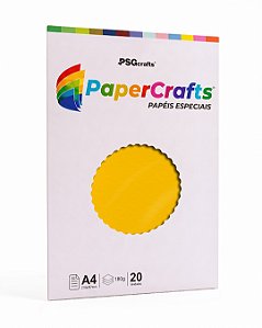 Papel Especial PaperCrafts (NEON ORANGE) LARANJA NEON 180g A4 20 folhas