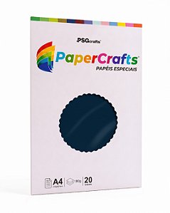 Papel Especial PaperCrafts (DEEP BLUE) AZUL ESCURO 180g A4 20 folhas