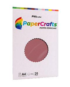 Papel Especial PaperCrafts (PINK) ROSA CLARO 180g A4 20 folhas