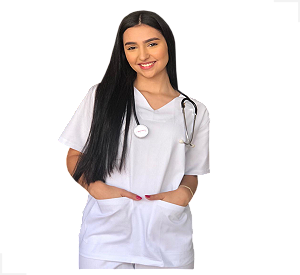 Conjunto Pijama Cirúrgico Branco Unissex