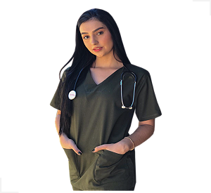 Conjunto Pijama Cirúrgico Unissex Verde Musgo
