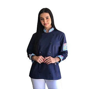 Dólmã Azul Unissex Com Estampa de Doces