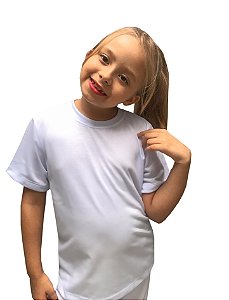 Camiseta Branca Poliéster Infantil