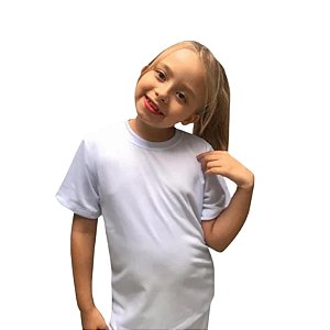 Camiseta Branca Poliéster Infantil