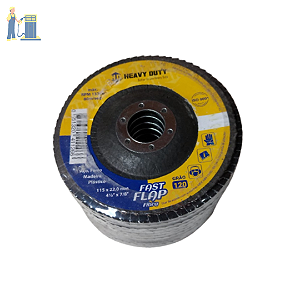 Disco Fast Flap Fibra Cônico 4.1/2" Grão 120 Kit c/10un