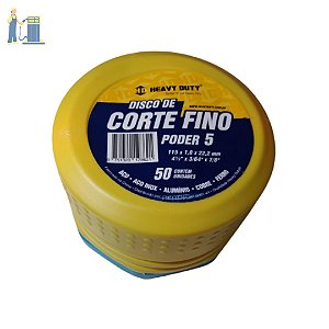 Disco De Corte Fino 5x1 Inox 115x1,0x22,2mm Kit C/10un
