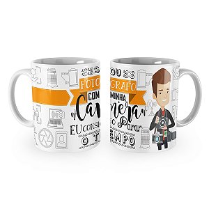 Caneca Fótografo Profissão Cartoon