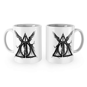 Caneca Relíquias da Morte Harry Potter