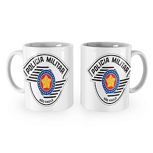 Caneca Polícia Militar São Paulo SP Brasão