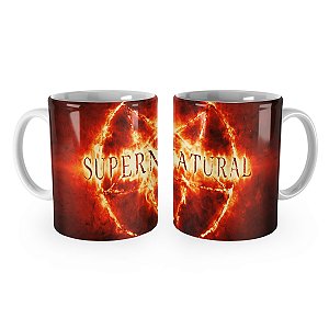 Caneca Sobrenatural Supernatural Em Chamas