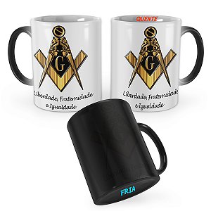 Caneca Mágica Maçonaria Símbolo Liberdade Fraternidade
