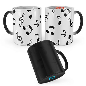 Caneca Mágica Símbolos Musicais Partitura Mod 2