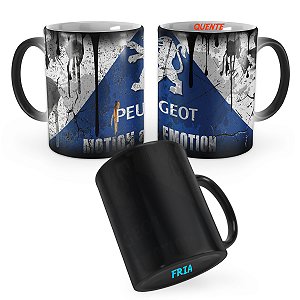 Caneca Mágica Peugeot Lata de Óleo