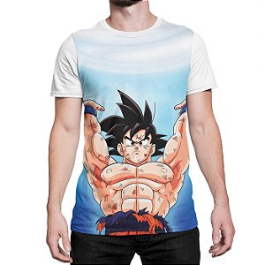 Camiseta Goku Genkidama Branca Dragon Ball